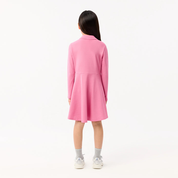 Lacoste Kids' Long Sleeve Stretch Piqué Polo Dress