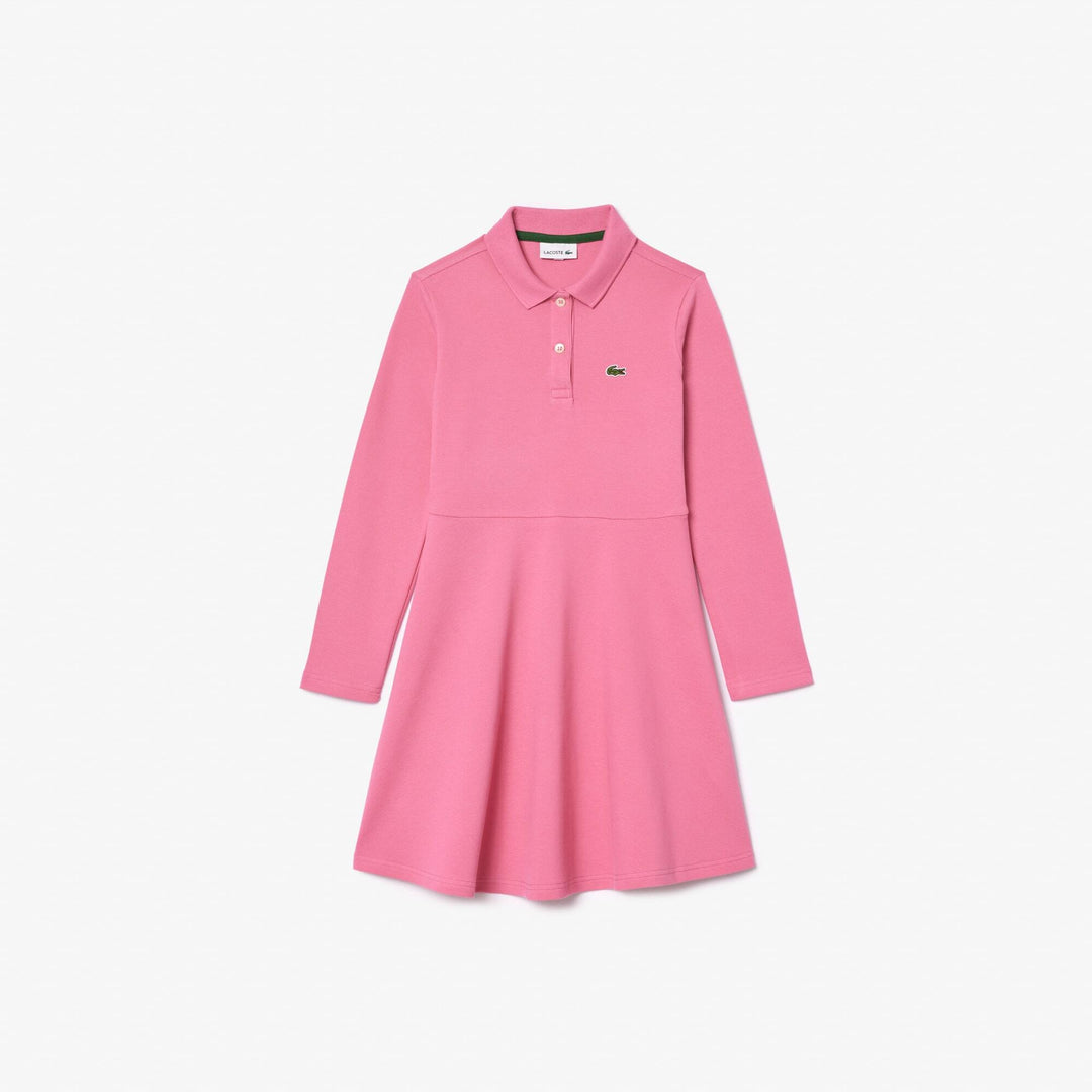 Lacoste Kids' Long Sleeve Stretch Piqué Polo Dress