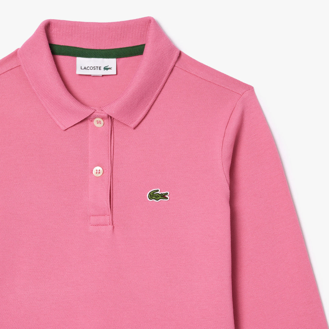 Lacoste Kids' Long Sleeve Stretch Piqué Polo Dress