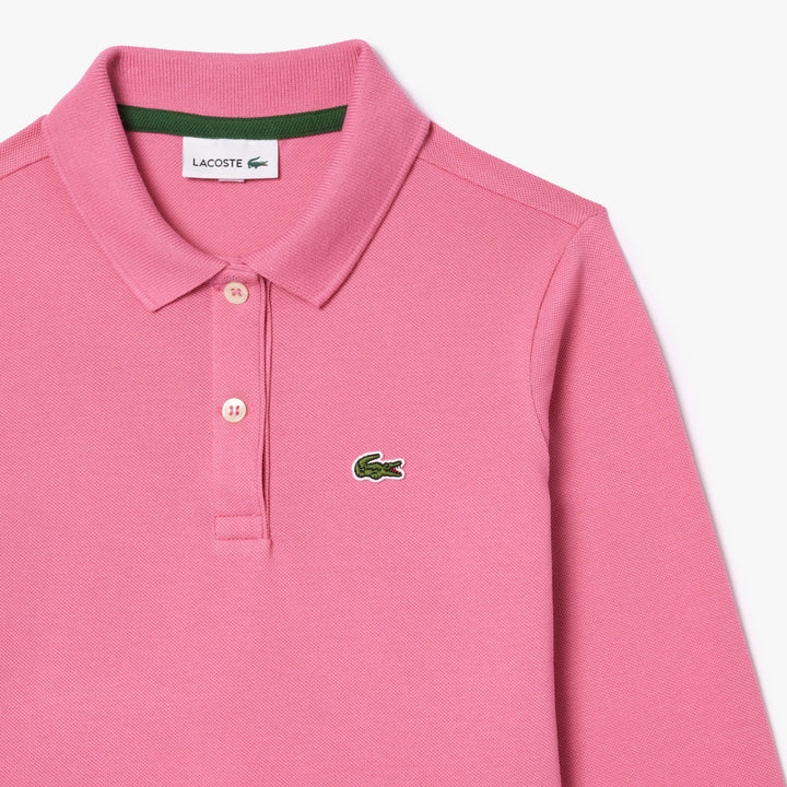Lacoste Kids' Long Sleeve Stretch Piqué Polo Dress