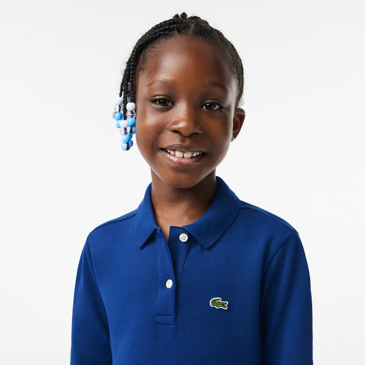 Lacoste Kids' Long Sleeve Stretch Piqué Polo Dress