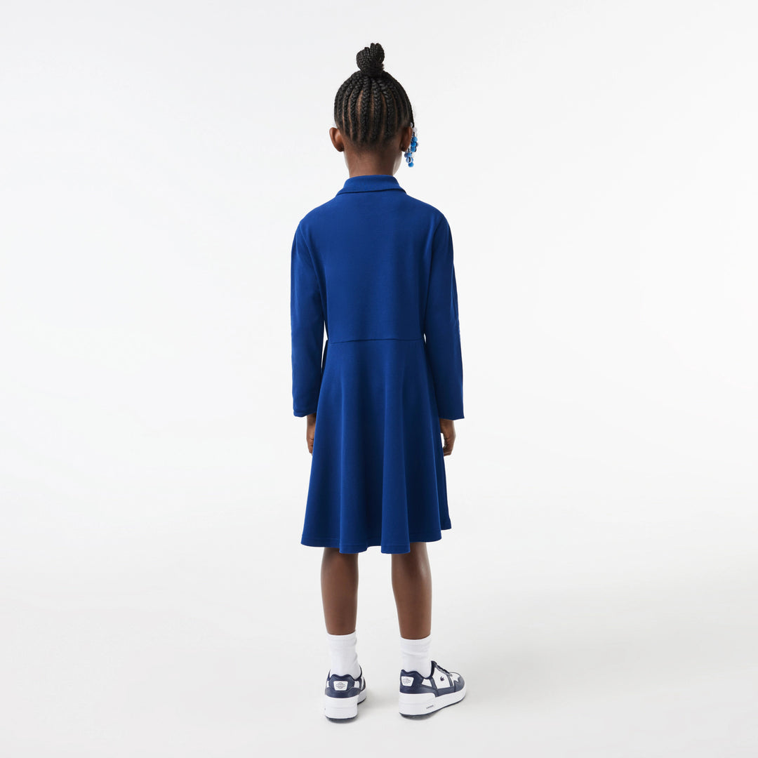 Lacoste Kids' Long Sleeve Stretch Piqué Polo Dress