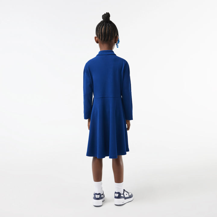 Lacoste Kids' Long Sleeve Stretch Piqué Polo Dress