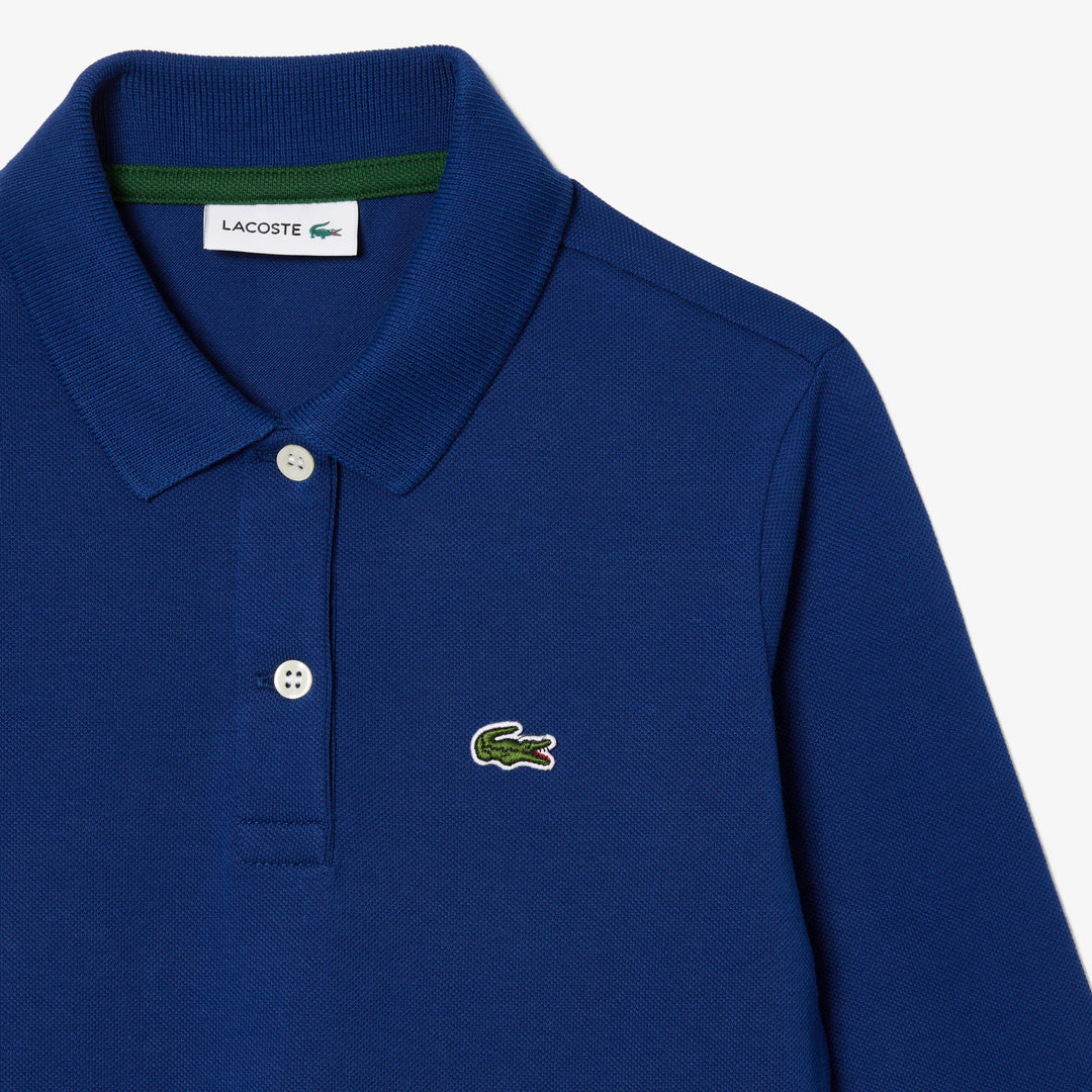 Lacoste Kids' Long Sleeve Stretch Piqué Polo Dress