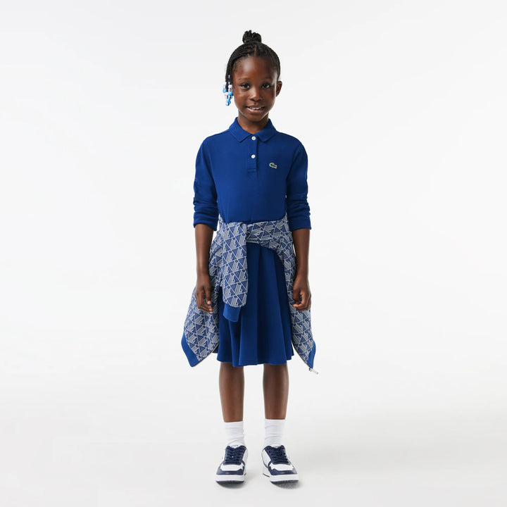 Lacoste Kids' Long Sleeve Stretch Piqué Polo Dress