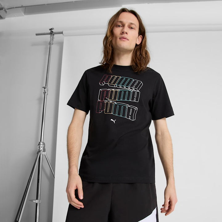 PUMA ESS Stacked Logo Men's Tee