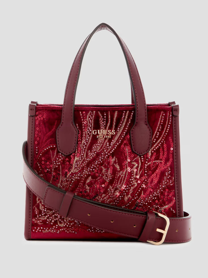 Guess Silvana Velvet Mini Tote