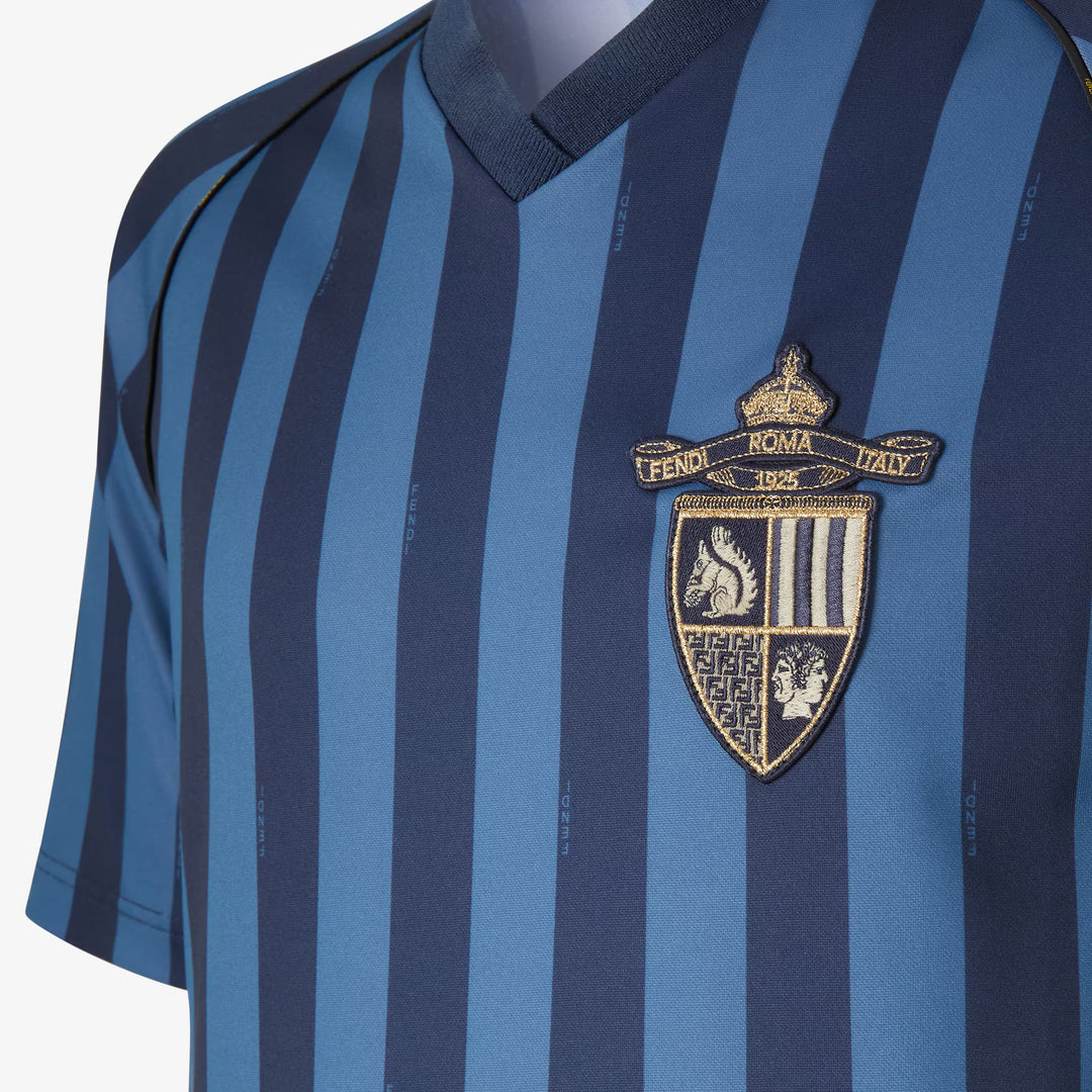 Fendi Blue Pequin fabric T-shirt