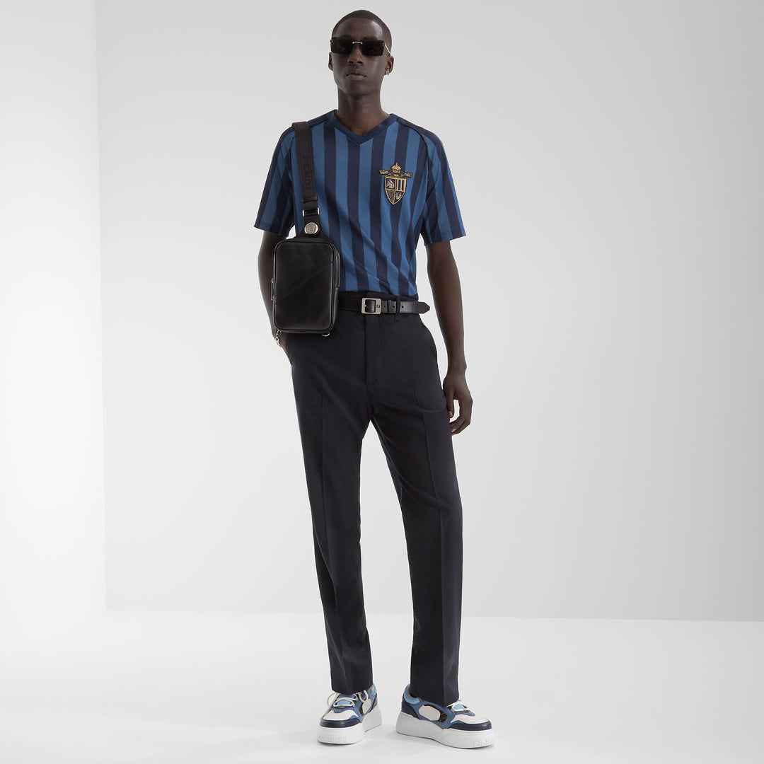 Fendi Blue Pequin fabric T-shirt