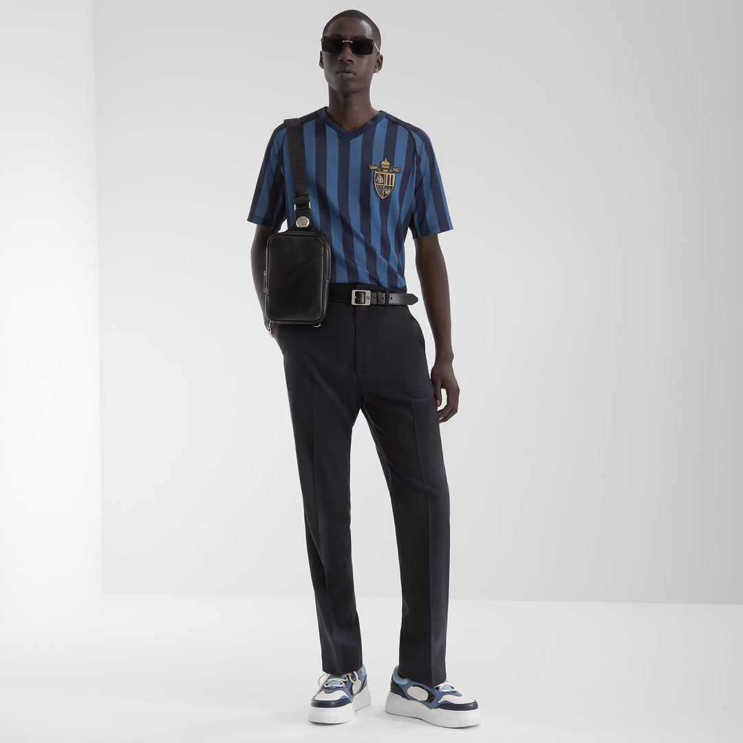Fendi Blue Pequin fabric T-shirt