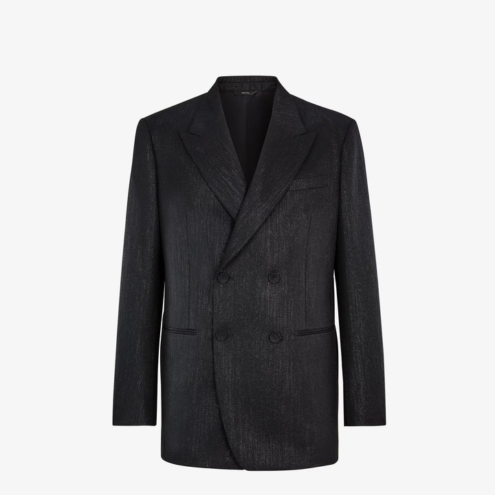 Fendi Jacket Black wool and lurex gabardine blazer
