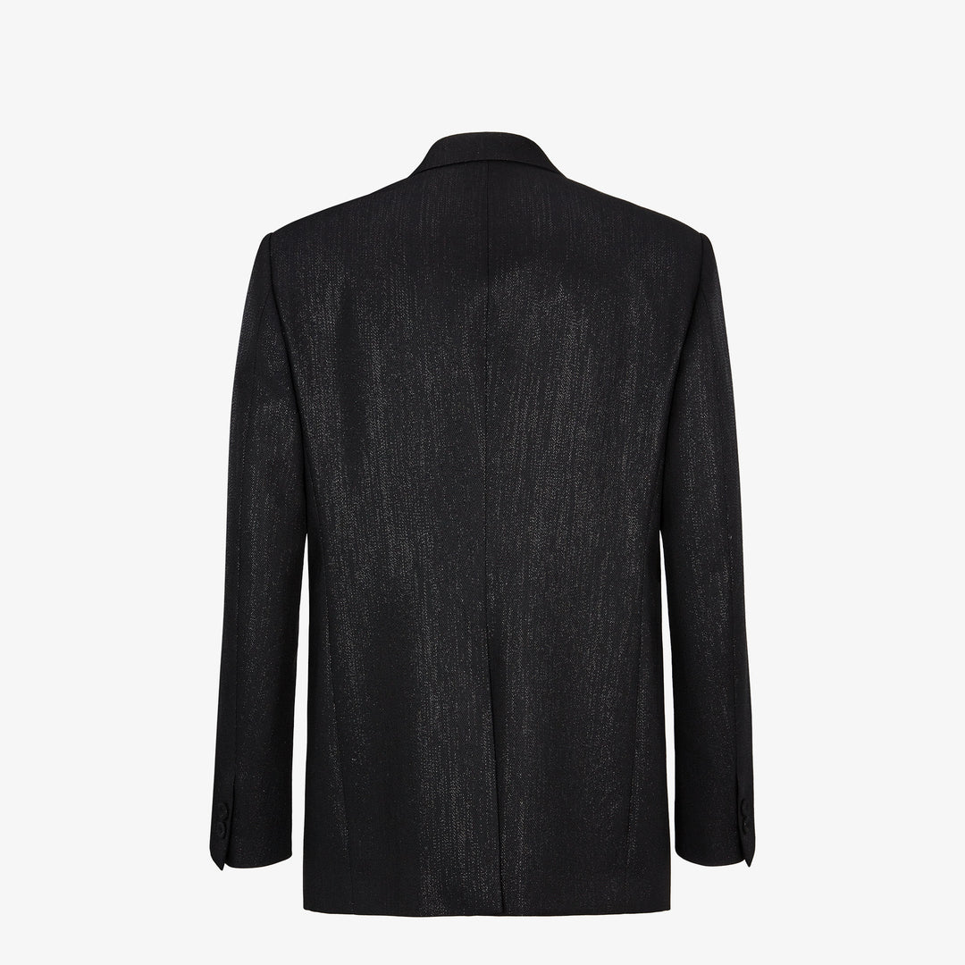 Fendi Jacket Black wool and lurex gabardine blazer
