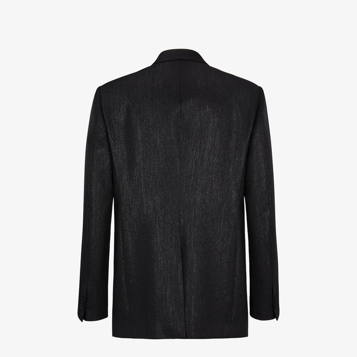Fendi Jacket Black wool and lurex gabardine blazer