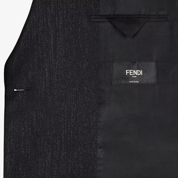 Fendi Jacket Black wool and lurex gabardine blazer