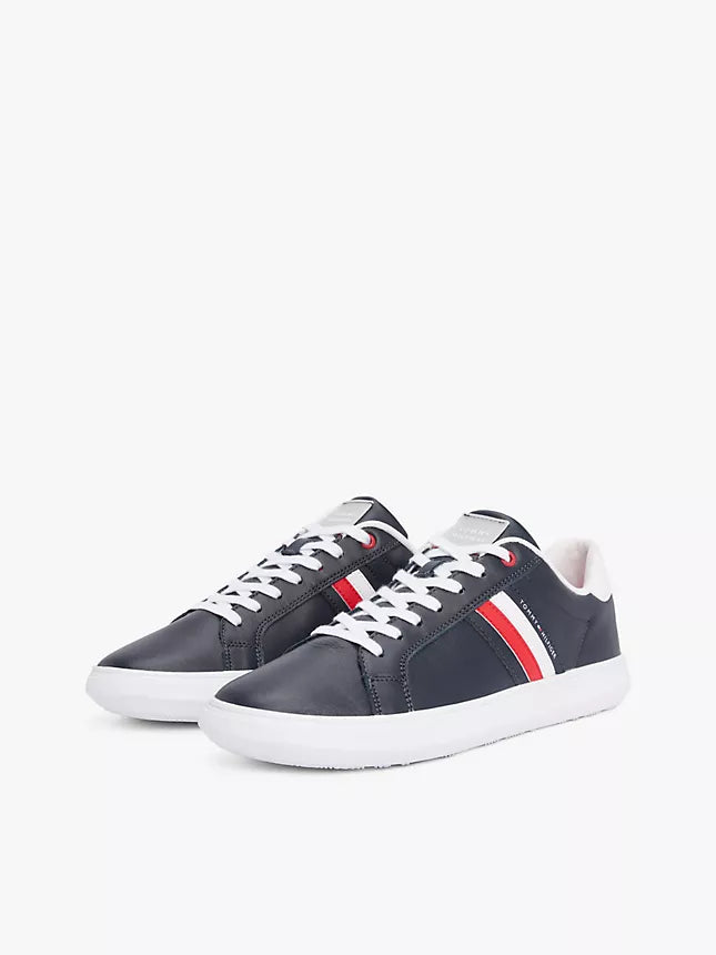 Tommy Hilfiger Stripe Leather Cupsole Sneaker