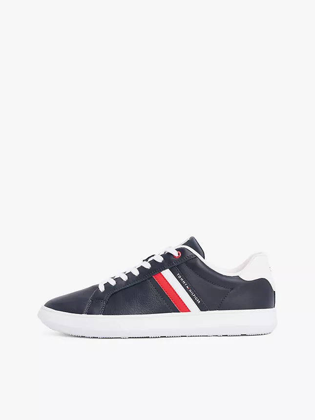 Tommy Hilfiger Stripe Leather Cupsole Sneaker