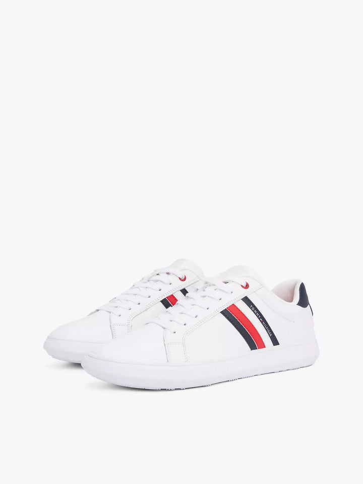 Tommy Hilfiger Stripe Leather Cupsole Sneaker