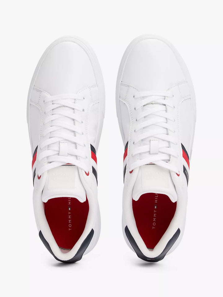 Tommy Hilfiger Stripe Leather Cupsole Sneaker