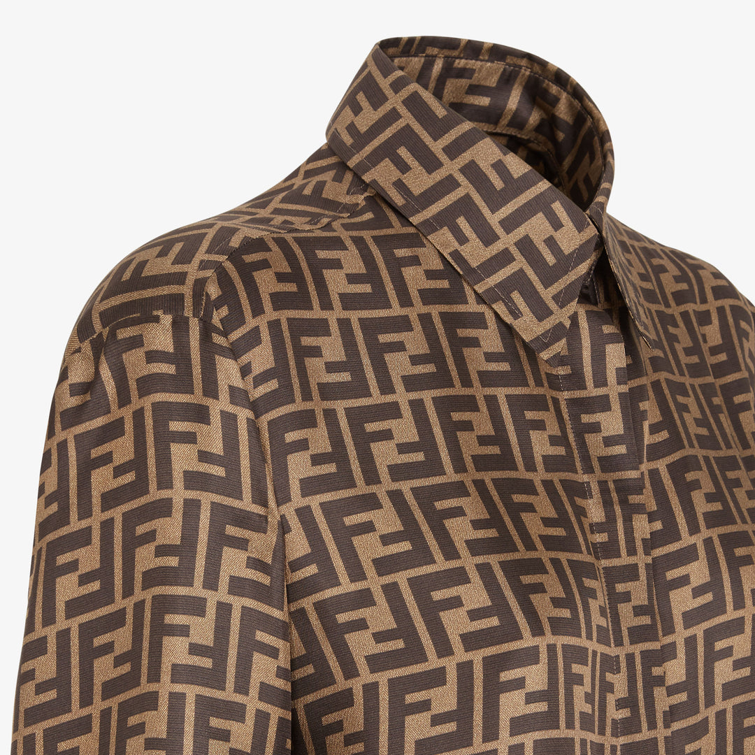 Fendi Brown FF silk shirt