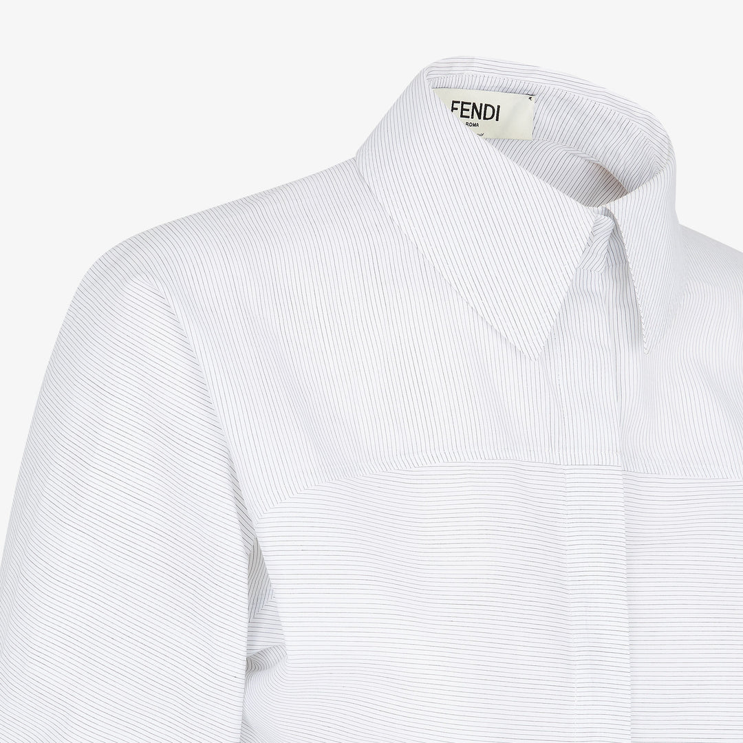 Fendi White cotton striped shirt