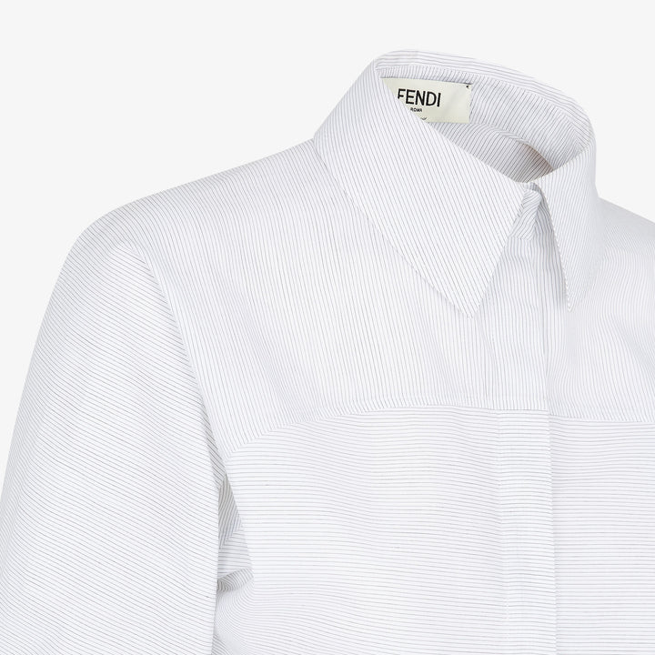 Fendi White cotton striped shirt