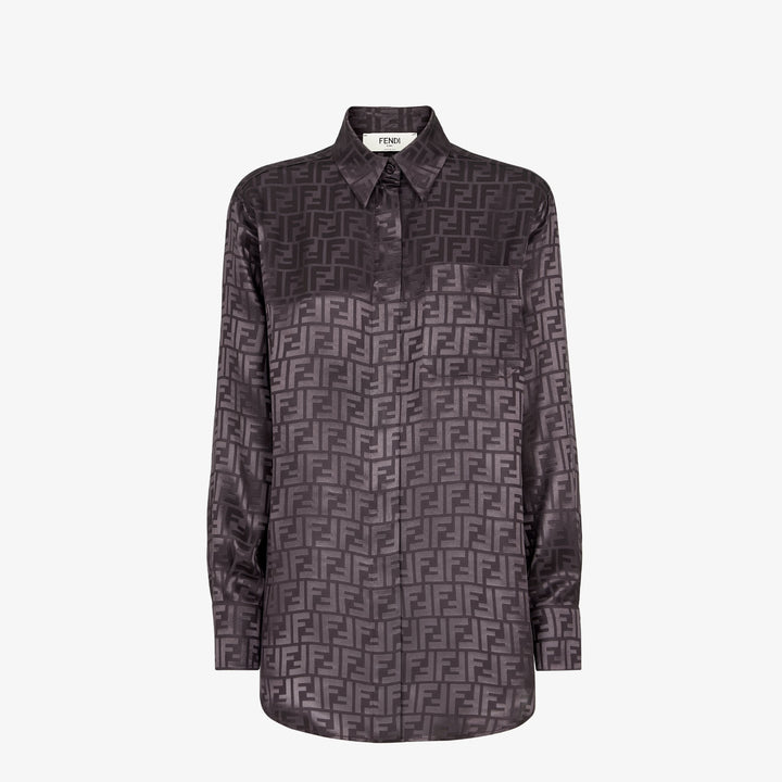 Fendi Dark purple FF silk shirt