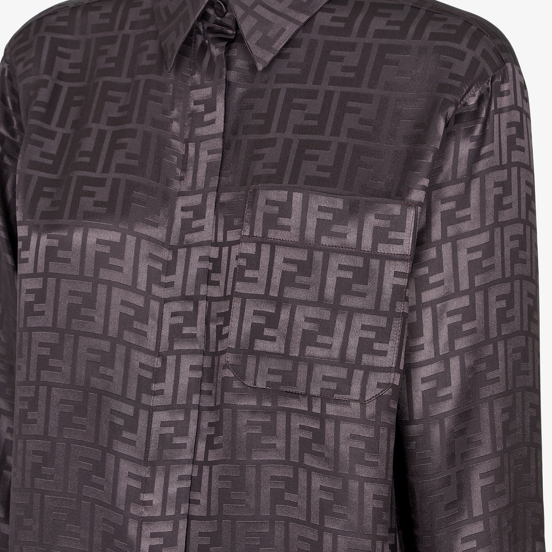 Fendi Dark purple FF silk shirt