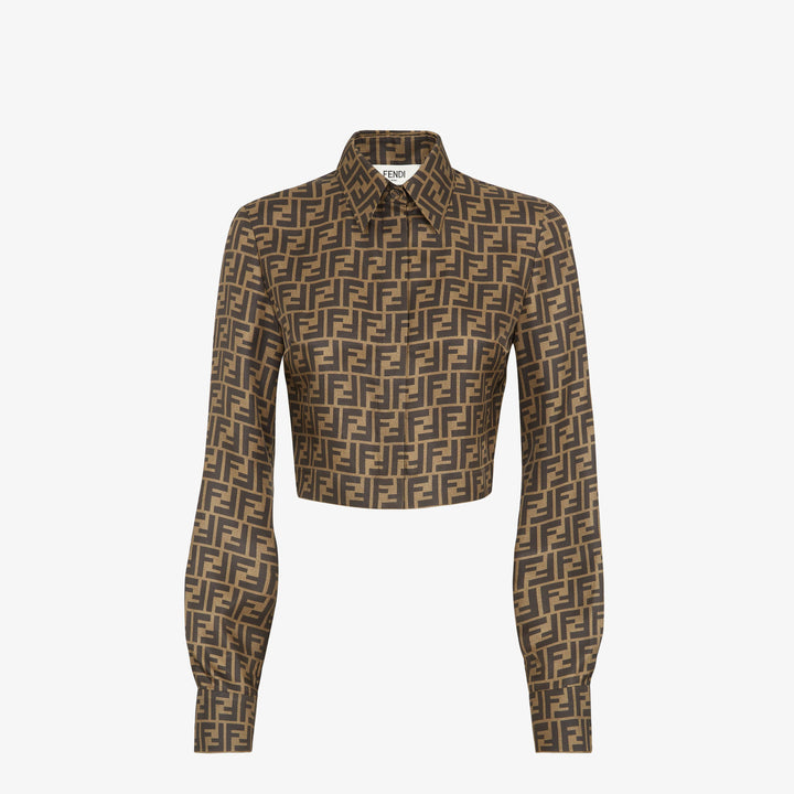 Fendi Brown FF twill top