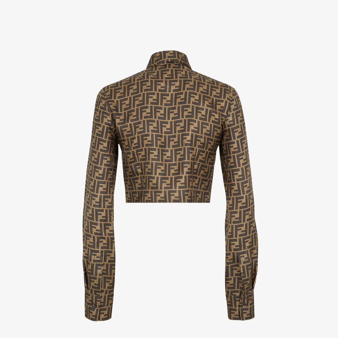 Fendi Brown FF twill top