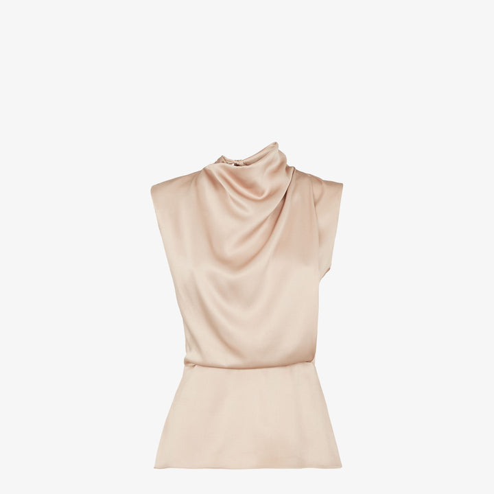Fendi Champagne-colored silk top