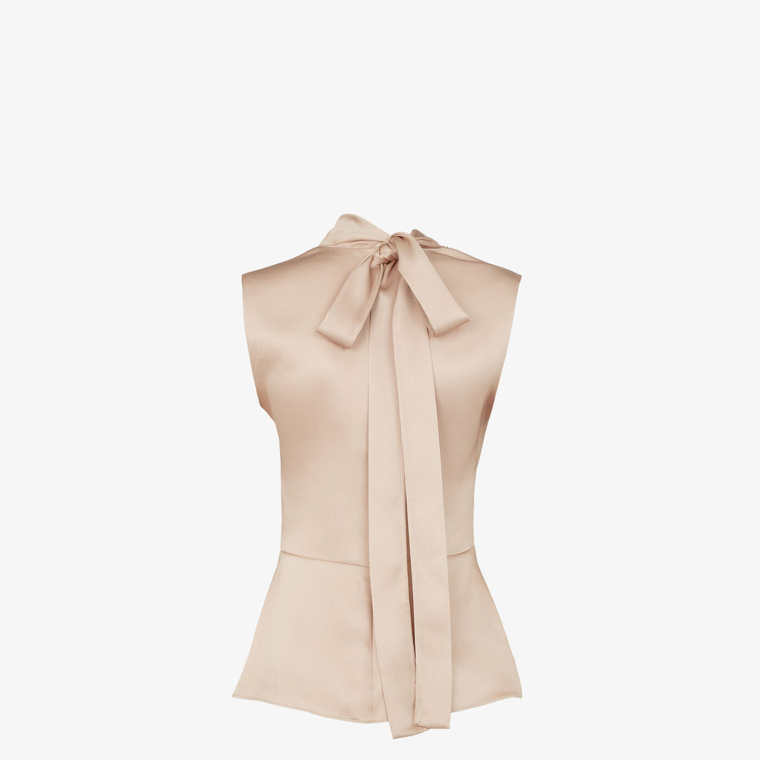 Fendi Champagne-colored silk top