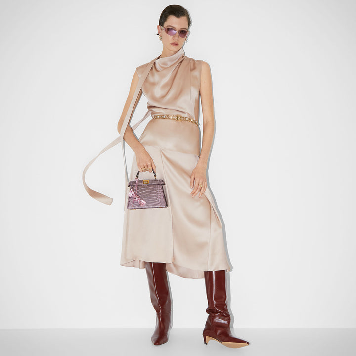 Fendi Champagne-colored silk top