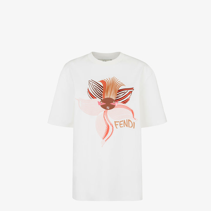 Fendi Lunar New Year white jersey T-shirt