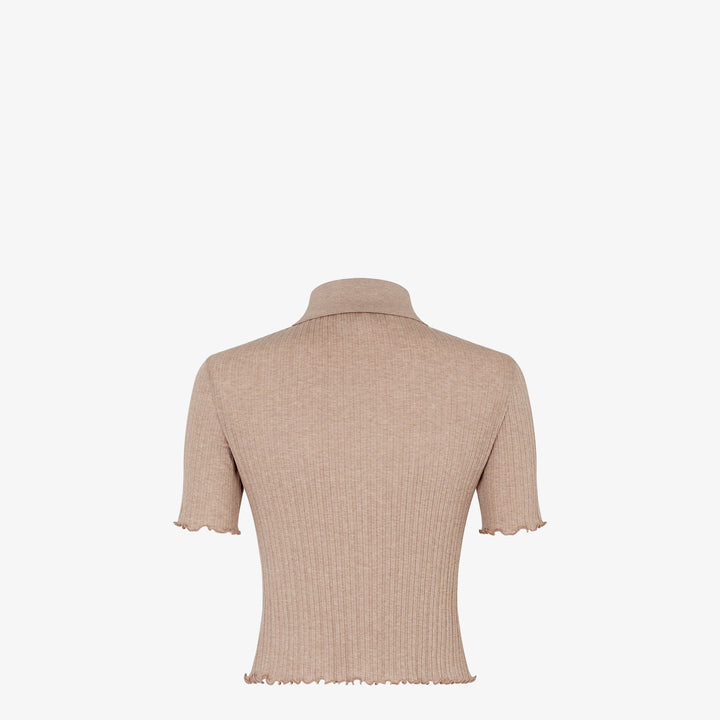 Fendi Brown jersey polo shirt