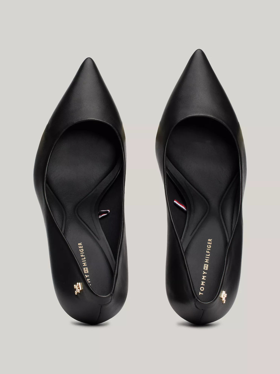 Tommy Hilfiger Monogram Pointed Toe Leather Heel