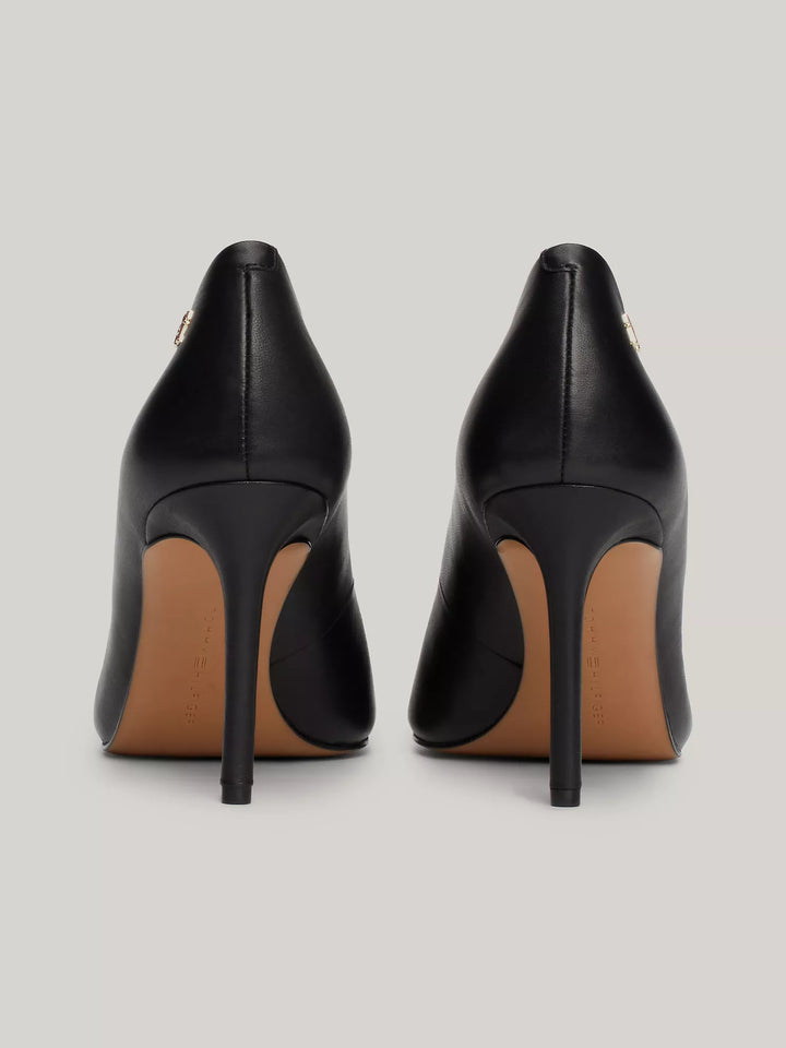 Tommy Hilfiger Monogram Pointed Toe Leather Heel