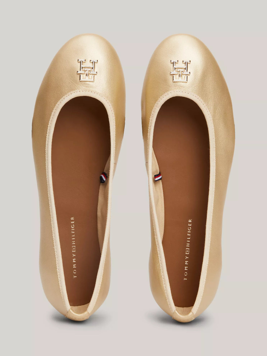 Tommy Hilfiger TH Logo Luxe Leather Ballet Flat