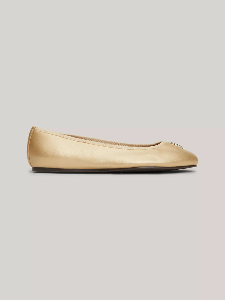 Tommy Hilfiger TH Logo Luxe Leather Ballet Flat