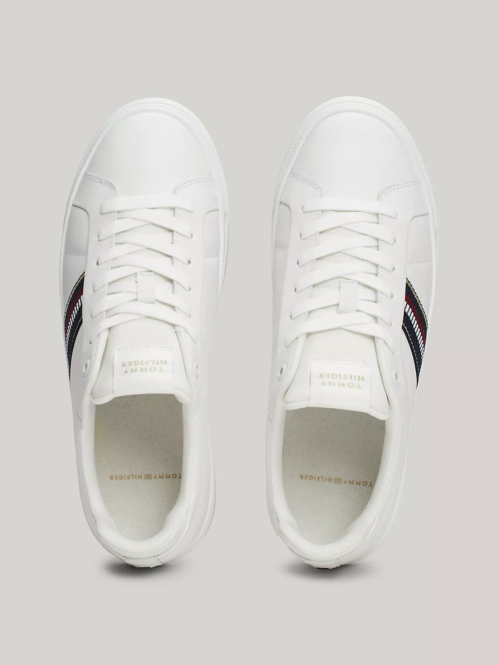 Tommy Hilfiger Signature Stripe Leather Court Sneaker