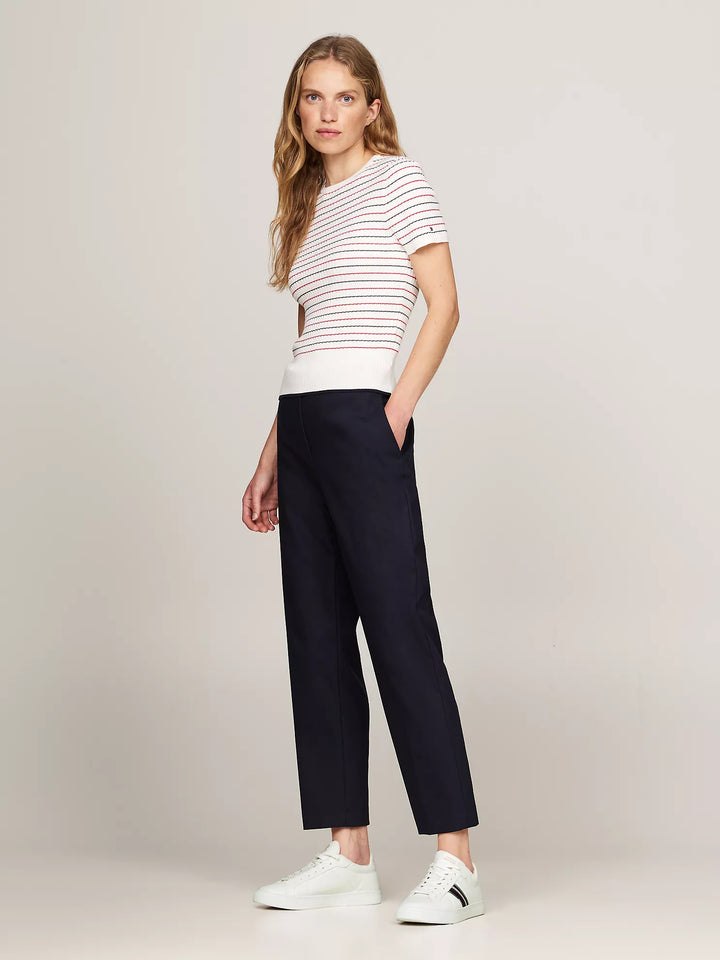 Tommy Hilfiger Signature Stripe Leather Court Sneaker