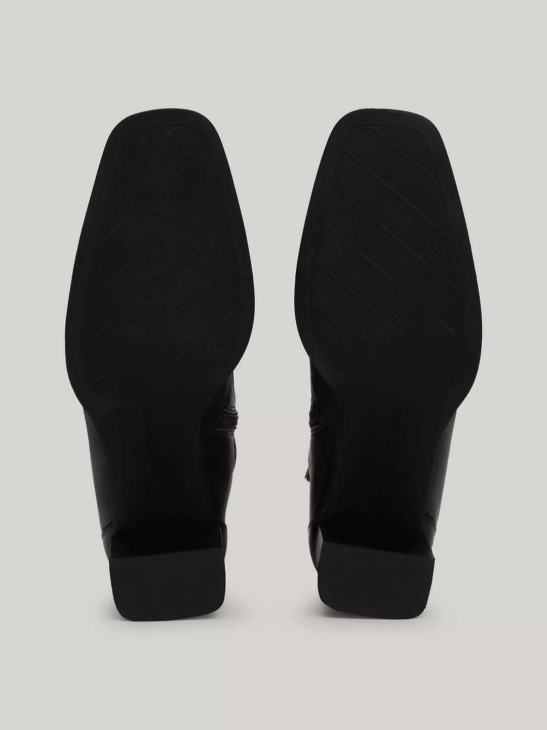 Tommy Hilfiger Leather Square Toe Block Heel Boot