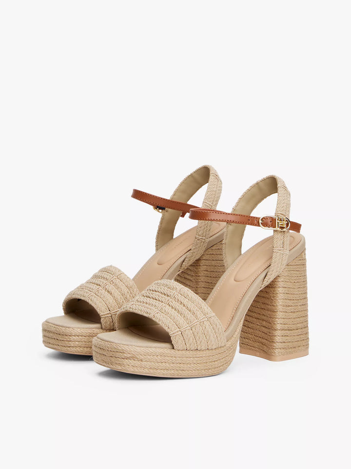 Tommy Hilfiger Jute-Trim Block-Heel Platform Sandal