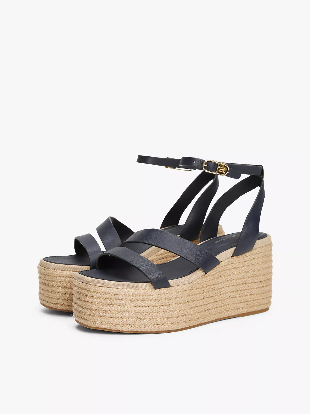 Tommy Hilfiger Leather-Strap Platform Espadrille