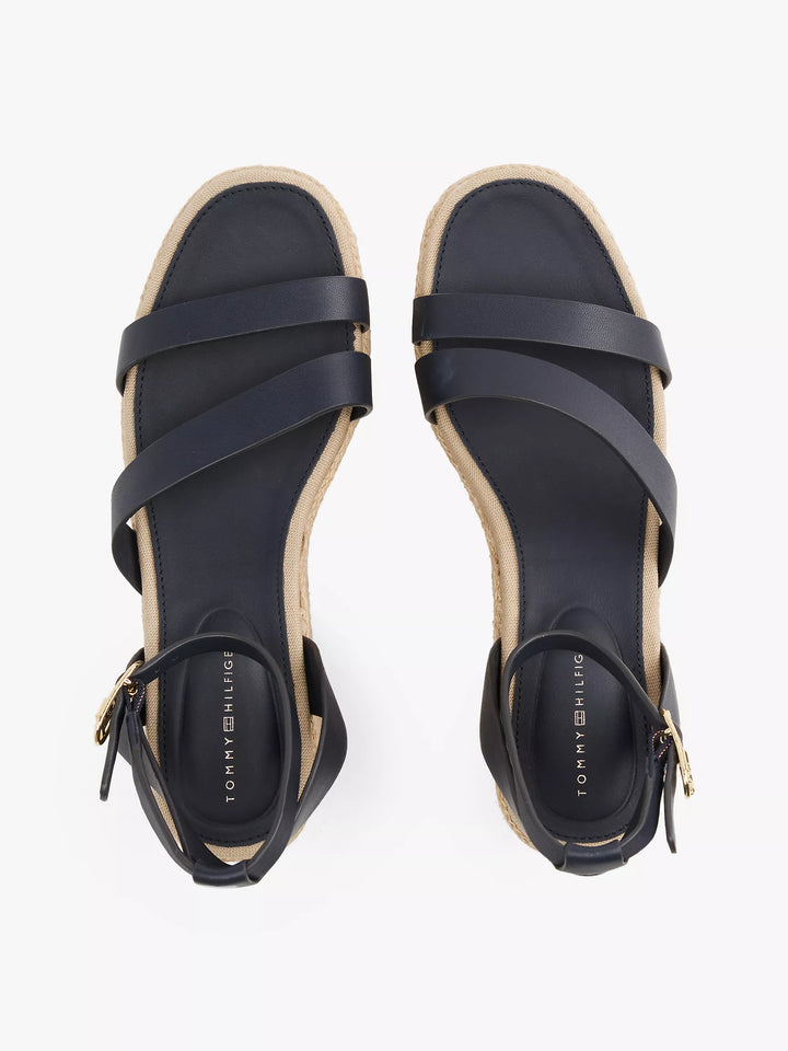 Tommy Hilfiger Leather-Strap Platform Espadrille