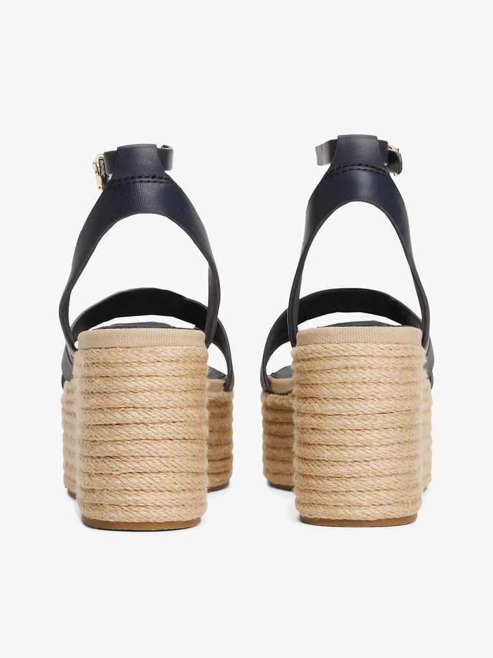 Tommy Hilfiger Leather-Strap Platform Espadrille
