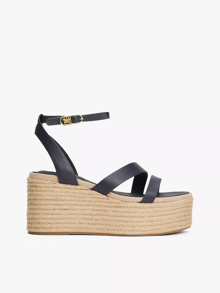 Tommy Hilfiger Leather-Strap Platform Espadrille