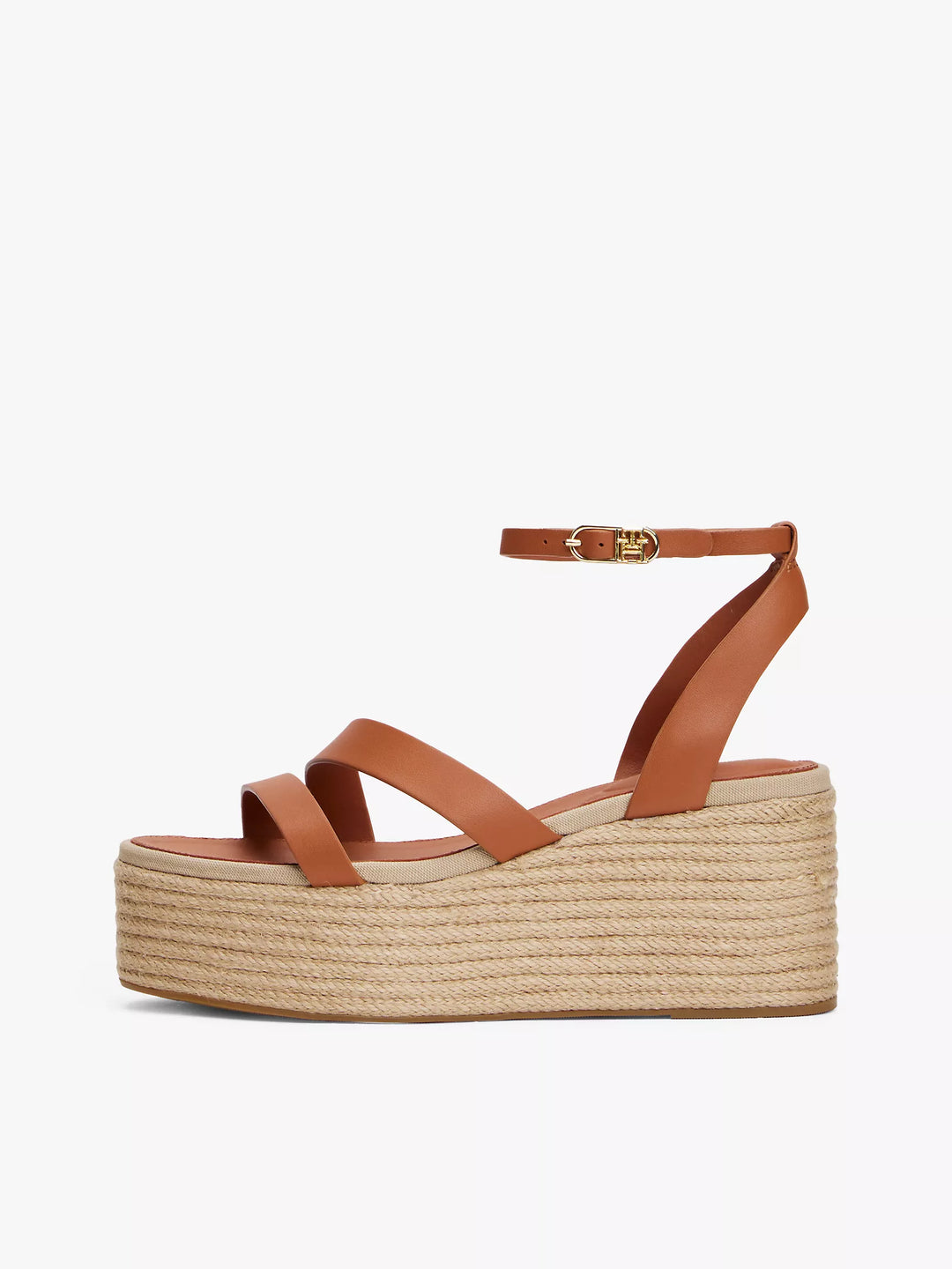 Tommy Hilfiger Leather-Strap Platform Espadrille