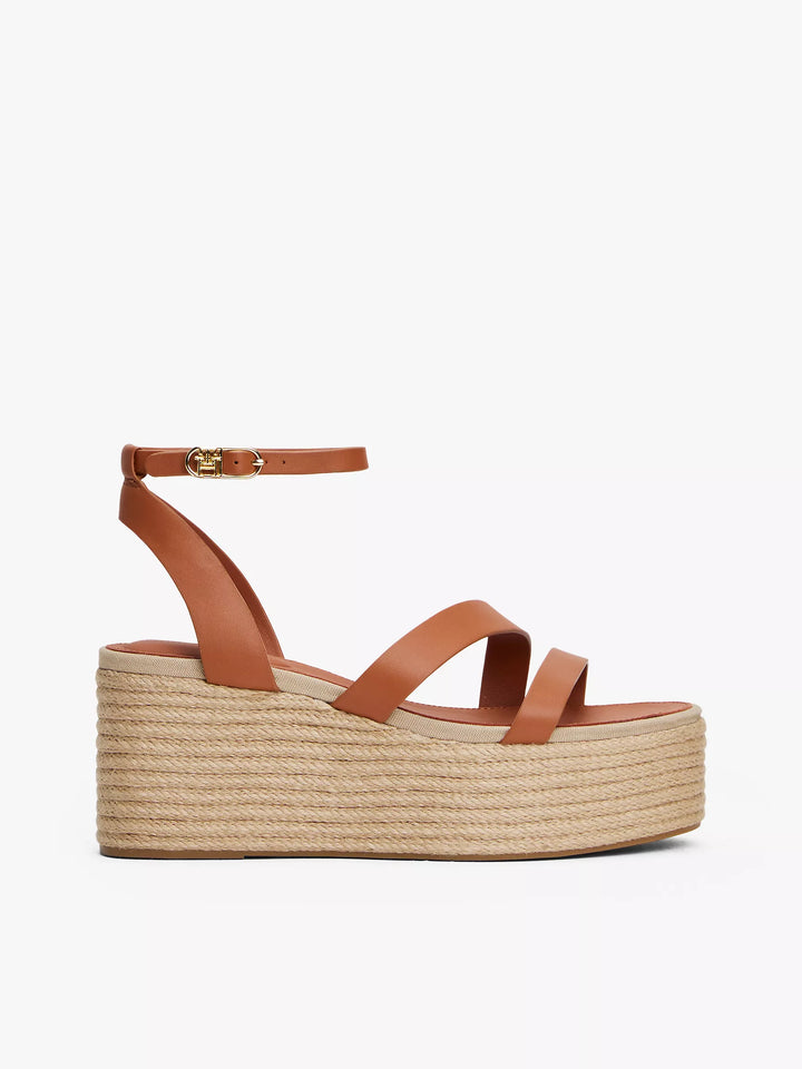 Tommy Hilfiger Leather-Strap Platform Espadrille