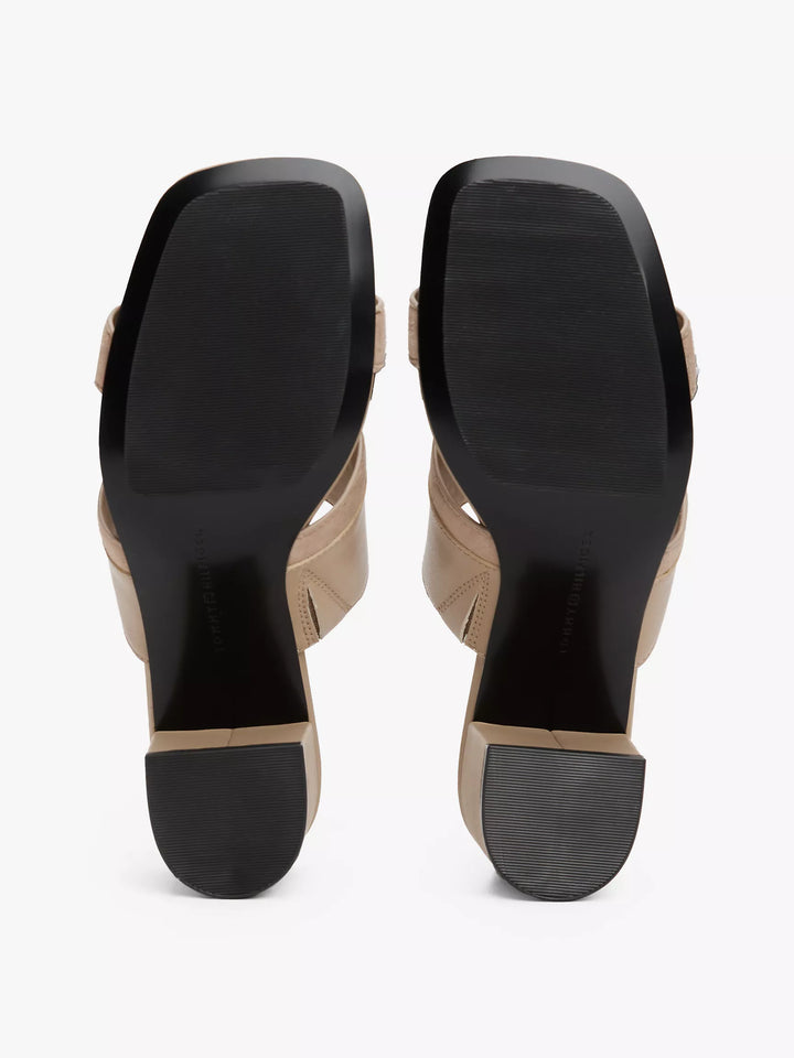 Tommy Hilfiger Block-Heel Leather Sandal