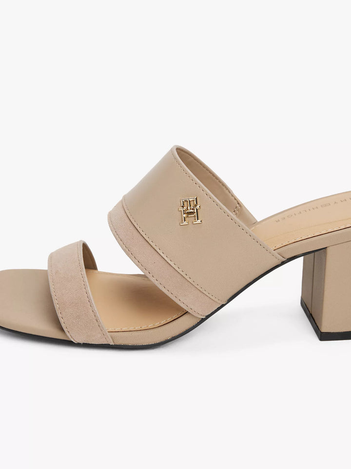 Tommy Hilfiger Block-Heel Leather Sandal